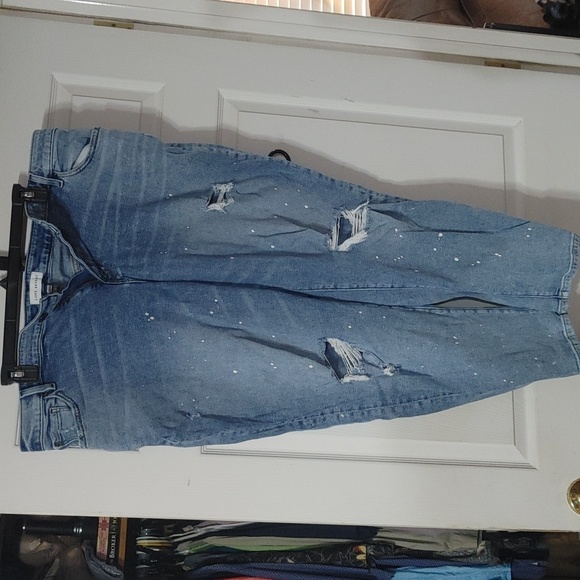Lane Bryant Denim - Lane Bryant torn jeans with paint splatter. Women's size 20.